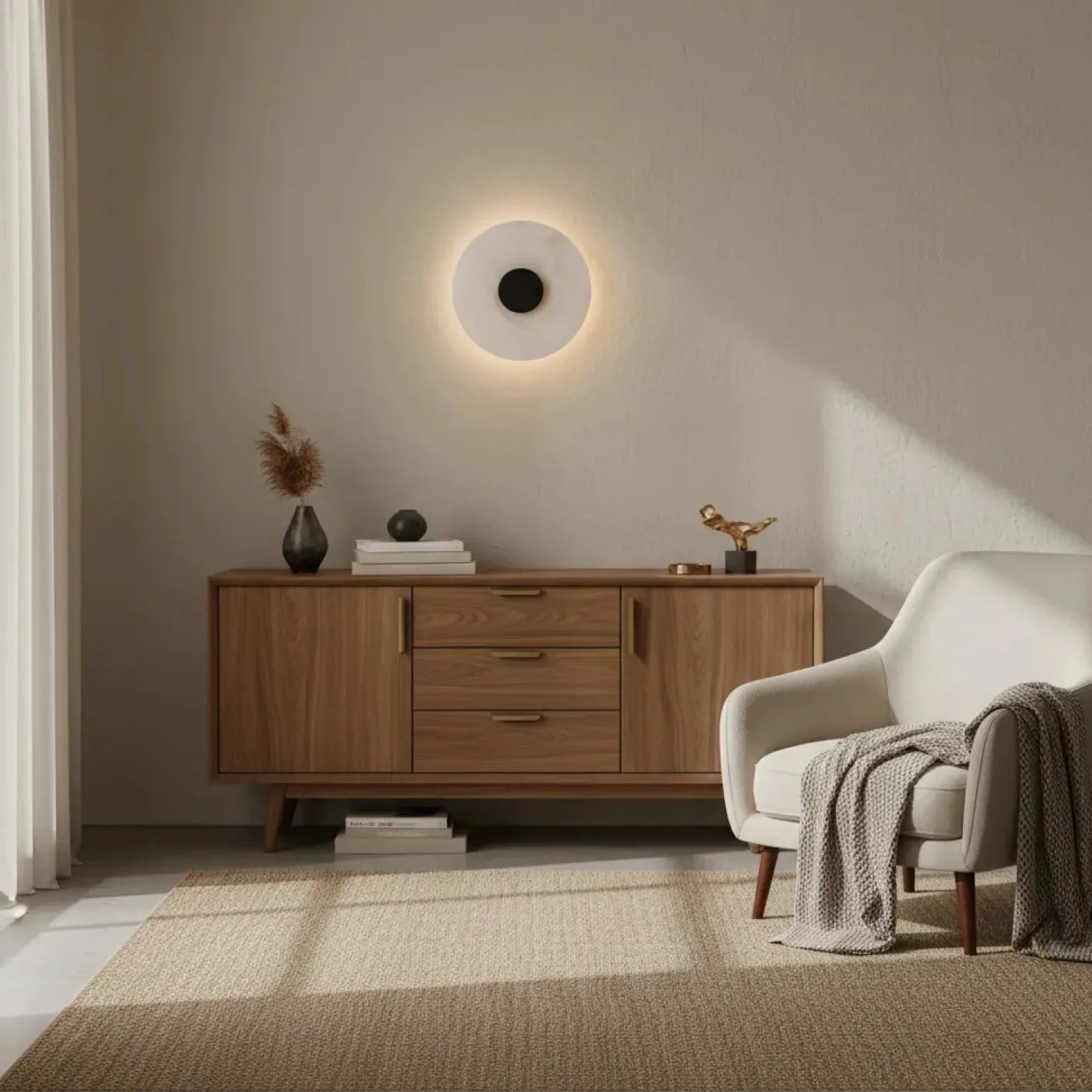 Marmurowy kinkiet Dalinia 1xLED czarny (WL0114-BK) - Yaskr