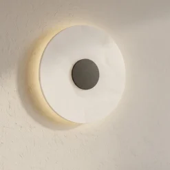 Marmurowy kinkiet Dalinia 1xLED czarny (WL0114-BK) - Yaskr