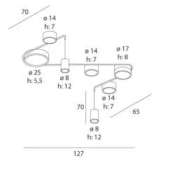 MAXLIGHT C0249 LAMPA SUFITOWA ZUMAIA I