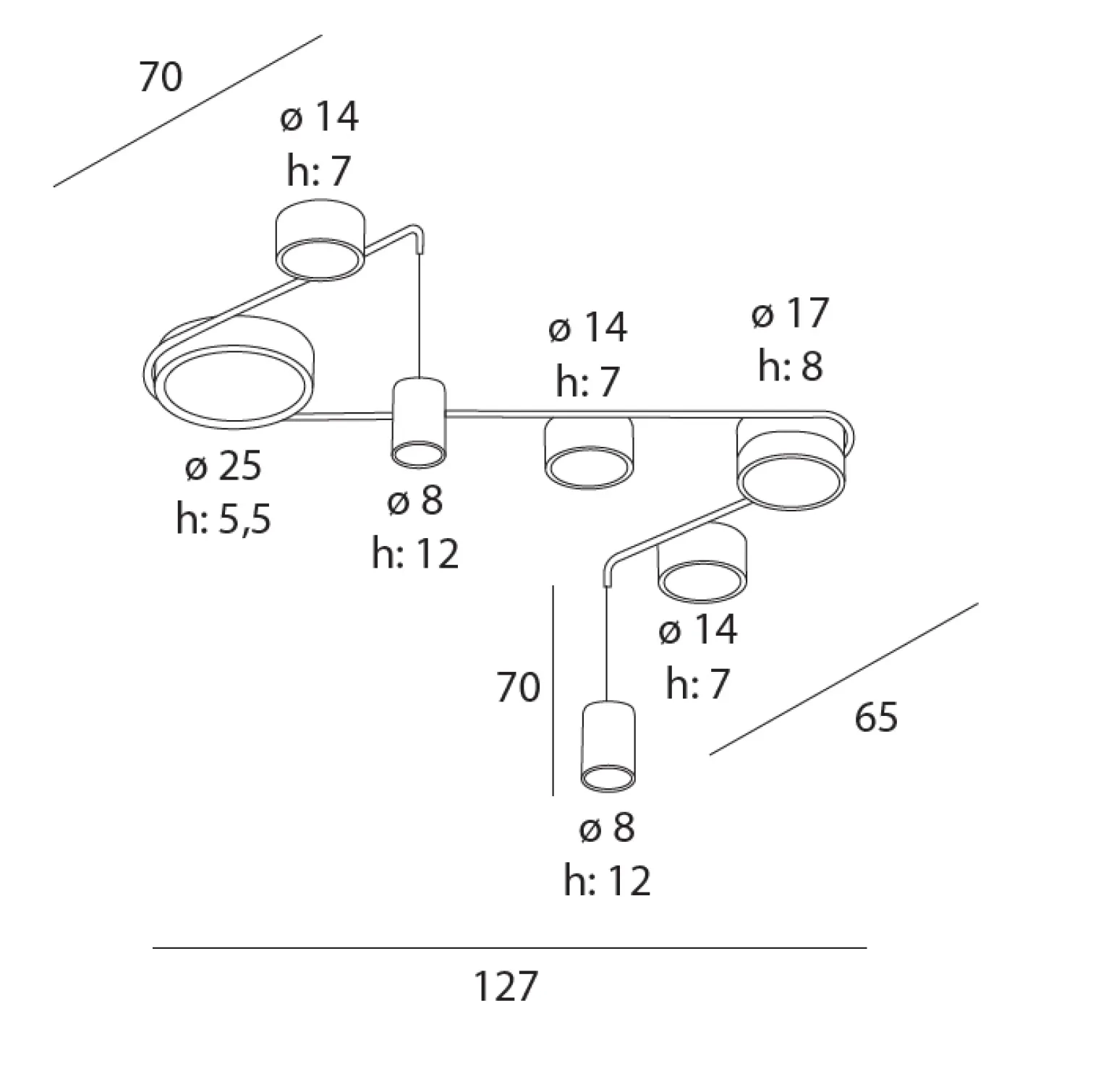 MAXLIGHT C0249 LAMPA SUFITOWA ZUMAIA I