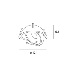 MAXLIGHT H0140 LAMPA WPUSTOWA VECTOR 10W CZARNA