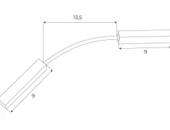 MAXLIGHT MA0020 Łączenie zasilania pomiędzy dwoma szynami, gdy użyty jest kątownik, kolor biały