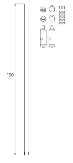 MAXLIGHT MA0024 Zestaw linek do powieszenia szyn natynkowych MT0018, MT0019, MT0028, MT0029