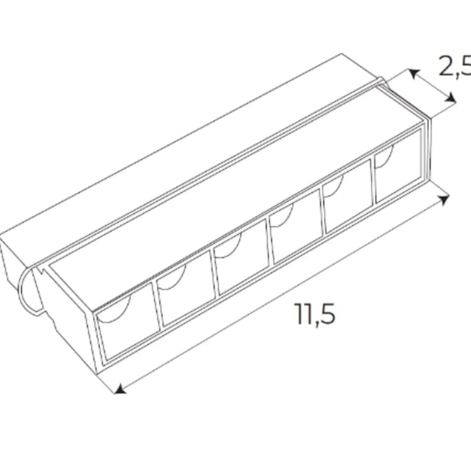 MAXLIGHT M0003D LAMPA MAGNETYCZNA LINIOWA SYSTEM DALI 6W 340LM 3000K