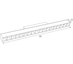 MAXLIGHT M0005D LAMPA MAGNETYCZNA LINIOWA SYSTEM DALI 18W 1049LM 3000K