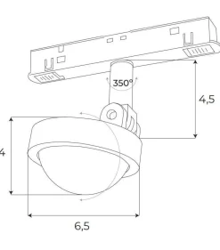 MAXLIGHT M0018D REFLEKTOR MAGNETYCZNY SYSTEM DALI 8W 766LM 3000K