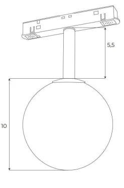 MAXLIGHT M0016N LAMPA MAGNETYCZNA SYSTEM ON/OFF 6W 525LM 3000K