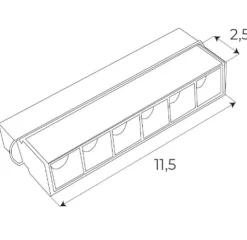 MAXLIGHT M0025N LAMPA MAGNETYCZNA LINIOWA BIAŁA SYSTEM ON/OFF 6W 340LM 3000K