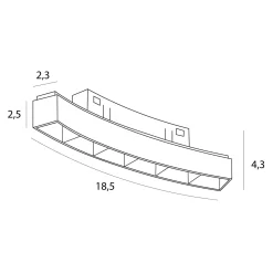 MAXLIGHT M0040N LAMPA MAGNETYCZNA LINIOWA BIAŁA SYSTEM ON/OFF 6W 349LM 3000K