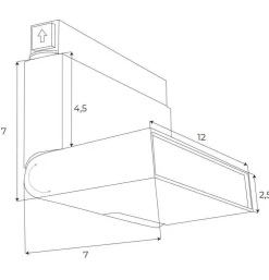 MAXLIGHT M0007N LAMPA MAGNETYCZNA ŁAMANA SYSTEM ON/OFF 6W 323LM 3000K