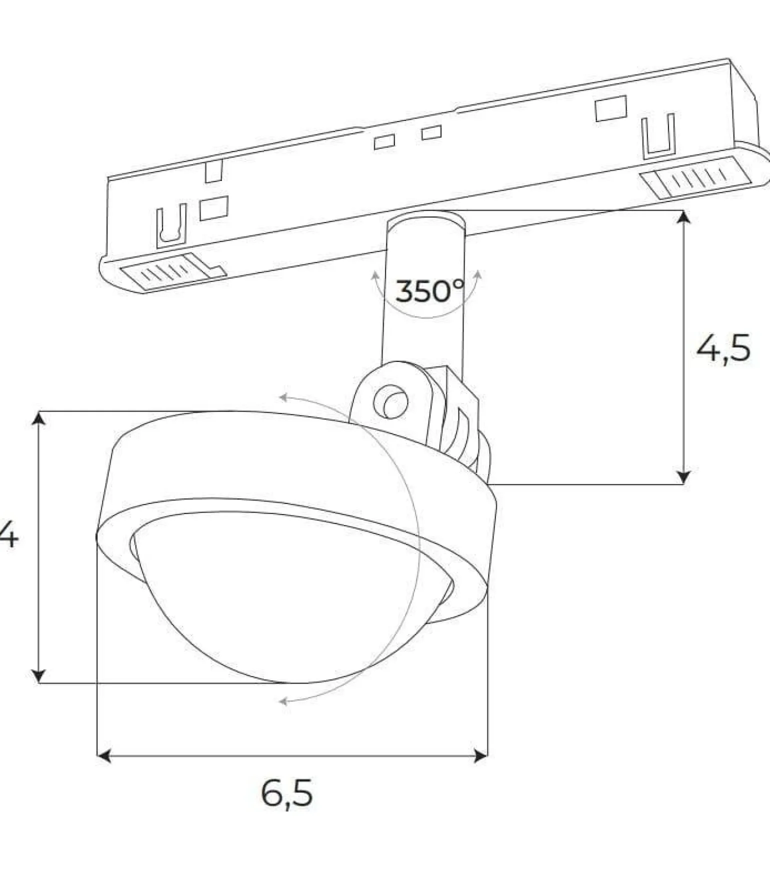 MAXLIGHT M0046N REFLEKTOR MAGNETYCZNY BIAŁY SYSTEM ON/OFF 8W 766LM 3000K