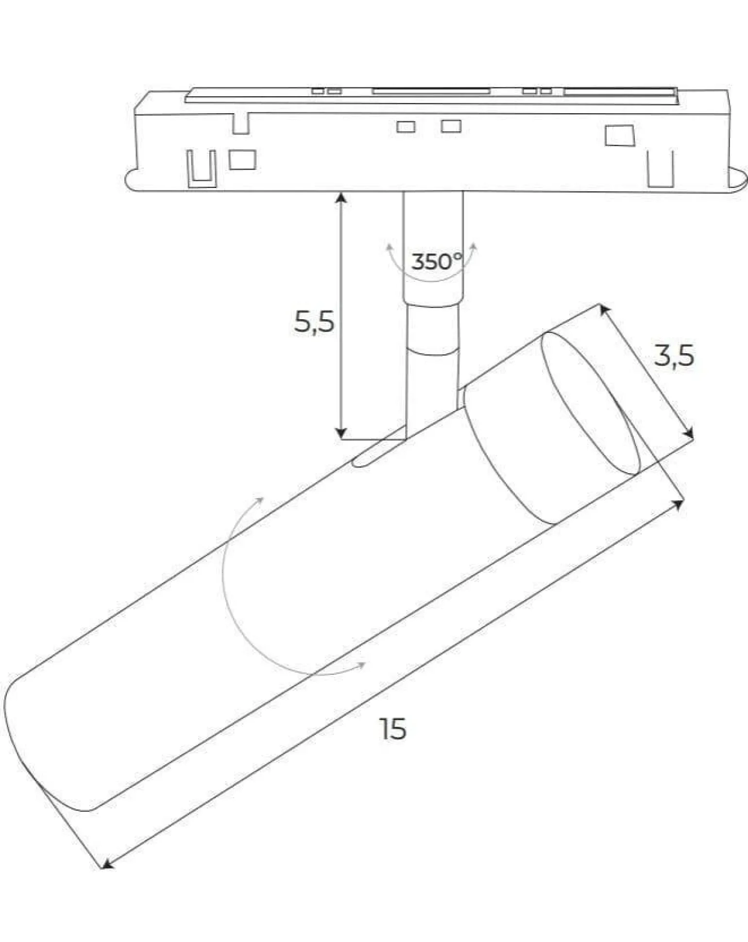 MAXLIGHT M0011N REFLEKTOR MAGNETYCZNY SYSTEM ON/OFF 8W 578LM 3000K