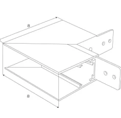 MAXLIGHT MT0021. Kątownik głęboki do użycia przy uskoku na suficie. Do szyn MT0018, MT0019