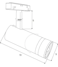 MAXLIGHT M0013Z REFLEKTOR MAGNETYCZNY SYSTEM ZIGBEE 12W 846LM 2700/5000K