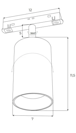 MAXLIGHT M0032Z REFLEKTOR MAGNETYCZNY BIAŁY SYSTEM ZIGBEE 20W 1332LM 2700/5000K