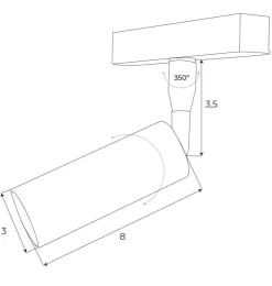 MAXLIGHT M0008Z REFLEKTOR MAGNETYCZNY SYSTEM ZIGBEE 5W 361LM 2700/5000K