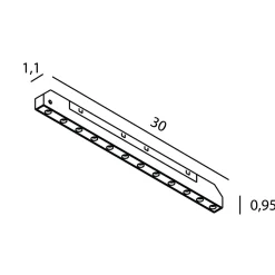 MAXLIGHT N0009N raster MICRO11 12W Czarny płaski On-Off
