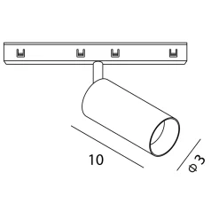 MAXLIGHT N0002N reflektor MICRO11 10W Czarny 3000K On-Off