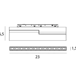 MAXLIGHT N0005Z raster MICRO11 18W Czarny łamany 2700-5000K Zigbee