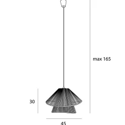 MAXLIGHT P0580 LAMPA WISZĄCA AMALFI II BLACK