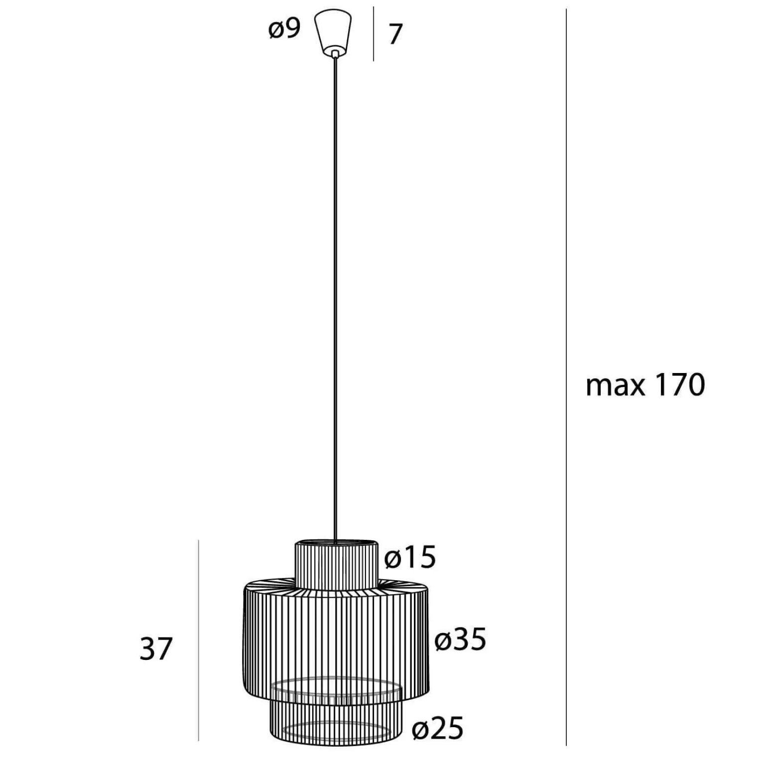 MAXLIGHT P0586 PAPIEROWA LAMPA WISZĄCA LABRIZ