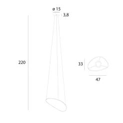 MAXLIGHT P0636D LAMPA WISZĄCA EMPIRE 17W, CHROM