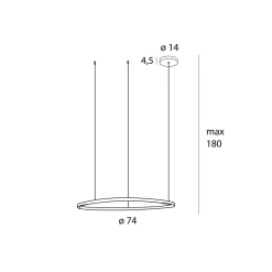 MAXLIGHT P0606D LAMPA WISZĄCA CAYENNE 80CM