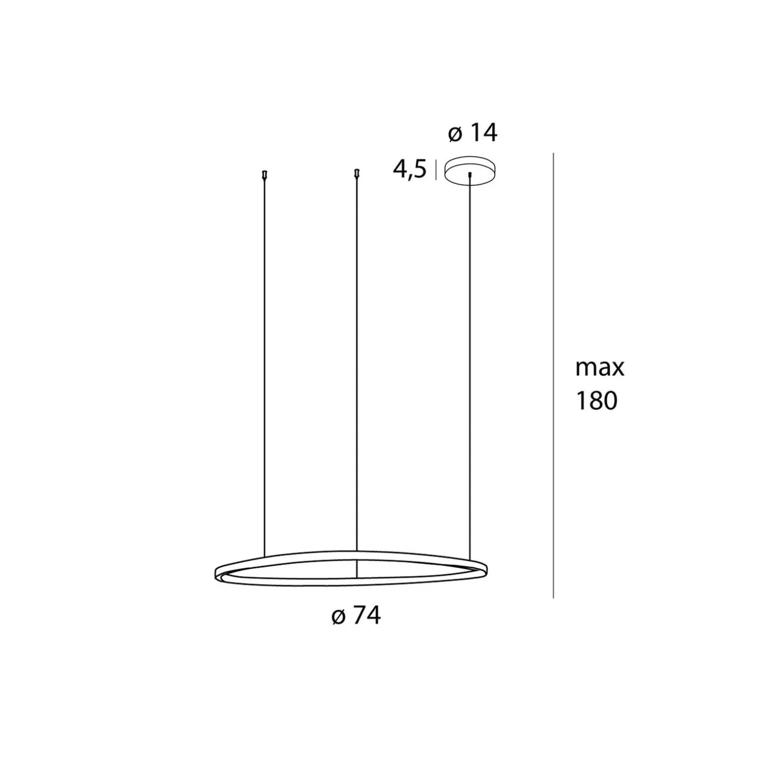 MAXLIGHT P0606D LAMPA WISZĄCA CAYENNE 80CM