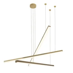 MAXLIGHT P0474D LAMPA WISZĄCA TRIO 3 ZŁOTO SZCZOTKOWANE