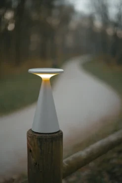 MAXLIGHT T0064 LAMPA STOŁOWA FUNGHI SZARA IP44