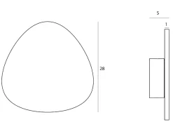 MAXLIGHT W0390 KINKIET MARBLES 10W BIAŁY