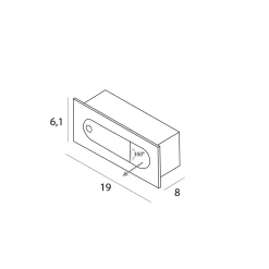 MAXLIGHT W0377 KINKIET PODTYNKOWY LIBRA 3W