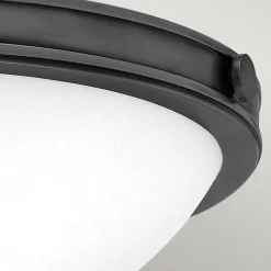 Mały plafon Collier - 2 źródła światła - Zgaszona czerń (HK-COLLIER-F-S-BX) - Elstead Lighting