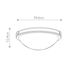 Mały plafon Collier - 2 źródła światła - Zgaszona czerń (HK-COLLIER-F-S-BX) - Elstead Lighting