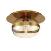 Mały plafon Nottingham - 1 źródło światła - Antyczny mosiądz (QN-NOTTINGHAM-F-S-AB) - Quintiesse