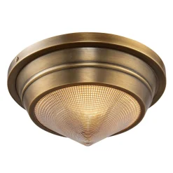 Mały plafon Willard - 1 źródło światła - Vintage mosiądz (QN-WILLARD-F-S-VBS-PG) - Quintiesse