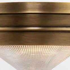 Mały plafon Willard - 1 źródło światła - Vintage mosiądz (QN-WILLARD-F-S-VBS-PG) - Quintiesse