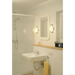 MELAN, lampa sufitowa, A60, okrągła, aluminium szczotkowane, szkło satynowane, maks. 60W (155236) - SLV