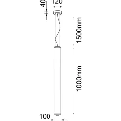 MEREZI 1 - lampa wisząca pojedyncza - mosiądz patyna mat - 3000K (5216) - ANTIGO