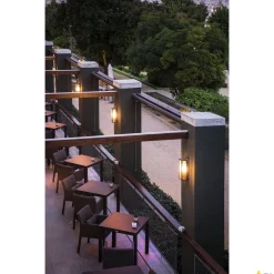 MERIDIAN BOX 2, lampa ścienna outdoor, TC-(D,H,T,Q)SE, antracytowa, maks. 25W, przezroczyste tworzywo sztuczne (230655) - SLV