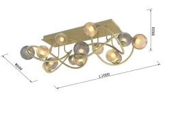 METZ - Lampa sufitowa 12-pł. (9015-1204) - Aviano Lighting