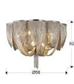 Minerva plafon duży 10L (872469) - Schuller