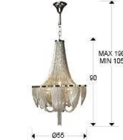 Minerva żyrandol 10L (872853) - Schuller