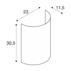 Mix & Match half klosz , FENDA biała Mix & Match (1001275) - SLV