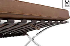 MODESTO fotel BARCELON VINTAGE PU - ekoskóra, stal polerowana (KH1501100167) - Modesto Design