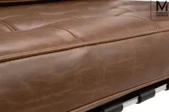 MODESTO fotel BARCELON VINTAGE PU - ekoskóra, stal polerowana (KH1501100167) - Modesto Design