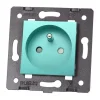 Moduł gniazda elektrycznego zielonego z bolcem 16A - 230V (WG-71FR-68) LIVOLO