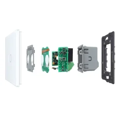 Moduł pojedynczego włącznika dzwonkowego z pojedynczym niebieskim panelem szklanym (VL-C701B-69) LIVOLO