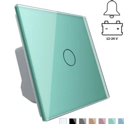 Moduł pojedynczego włącznika dotykowego impulsowego 12-24V DC z pojedynczym zielonym panelem szklanym (VL-C701CH-68) LIVOLO