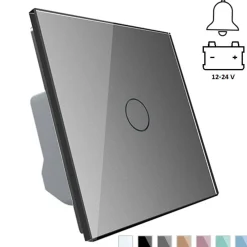 Moduł pojedynczego włącznika dotykowego impulsowego 12-24V DC z pojedynczym srebrnym panelem szklanym (VL-C701CH-64) LIVOLO